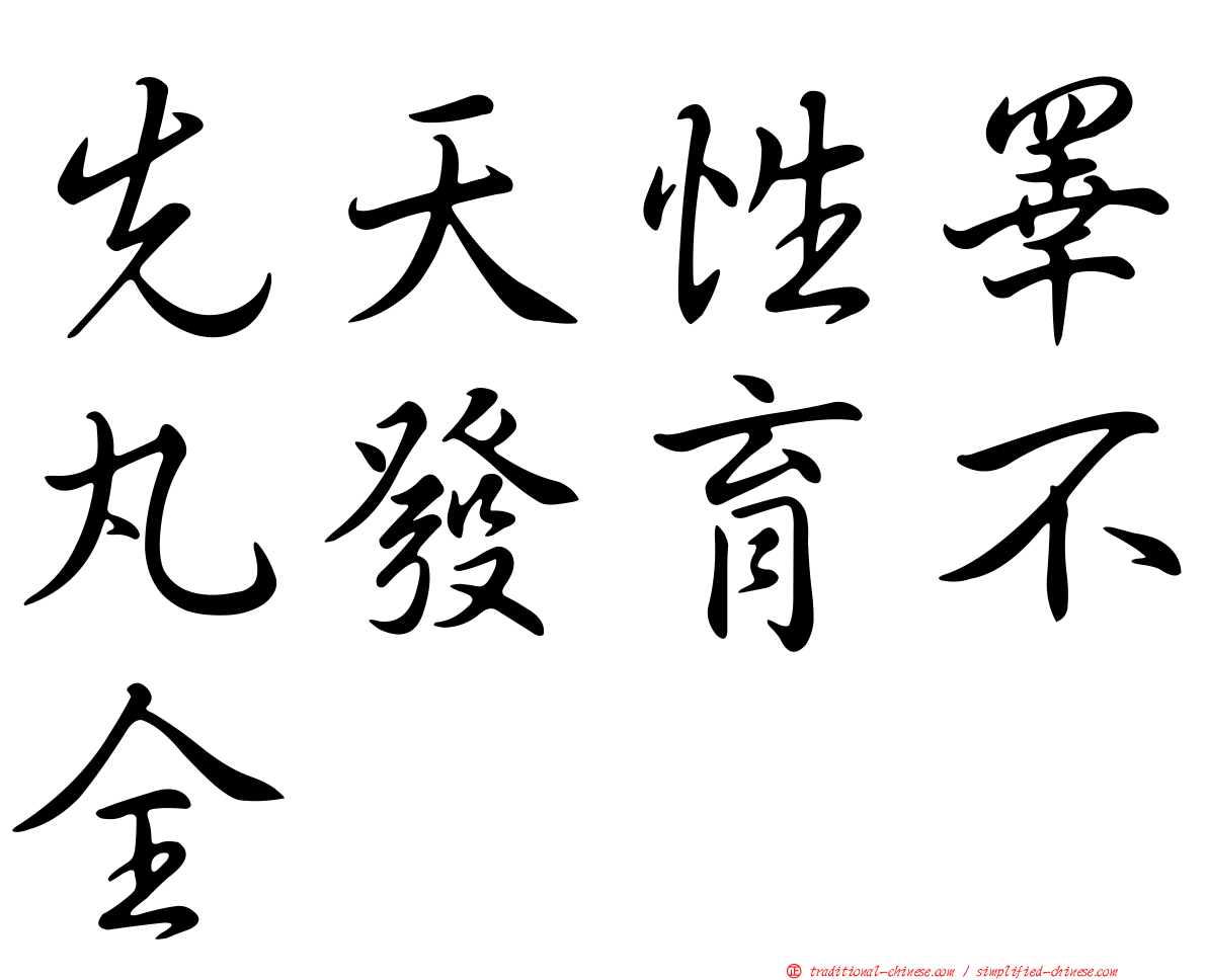 先天性睪丸發育不全