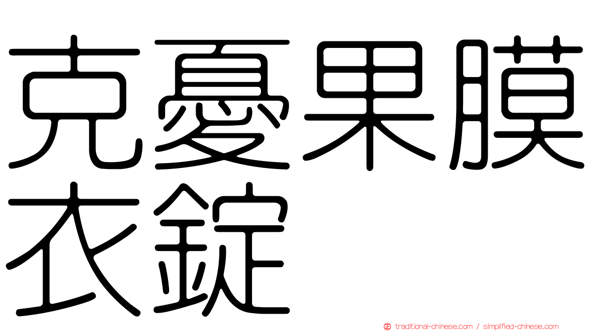 克憂果膜衣錠