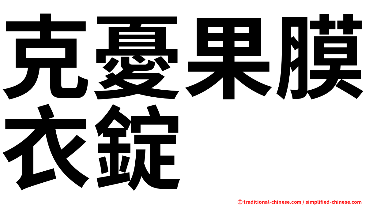 克憂果膜衣錠