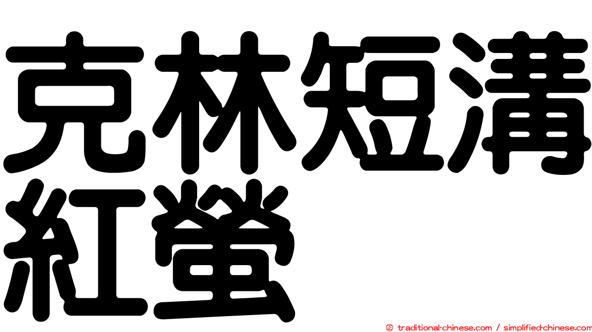 克林短溝紅螢