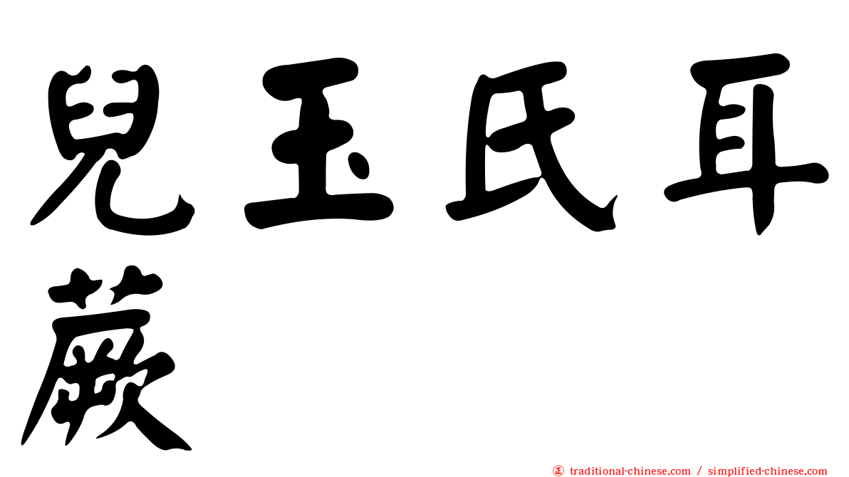 兒玉氏耳蕨