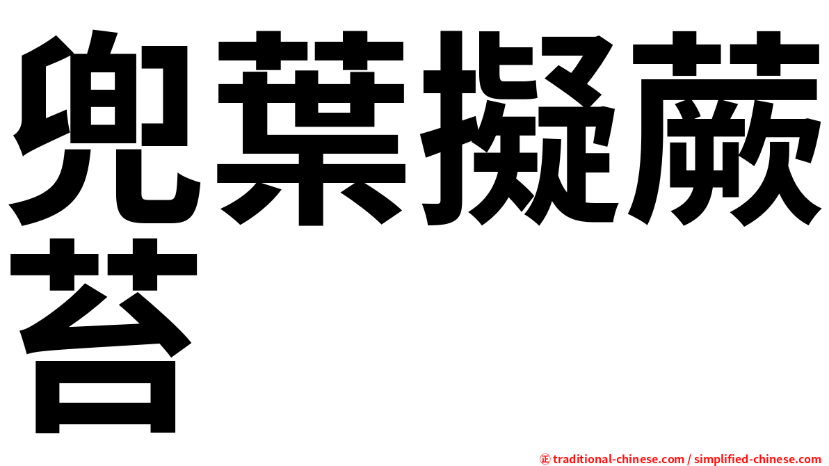 兜葉擬蕨苔