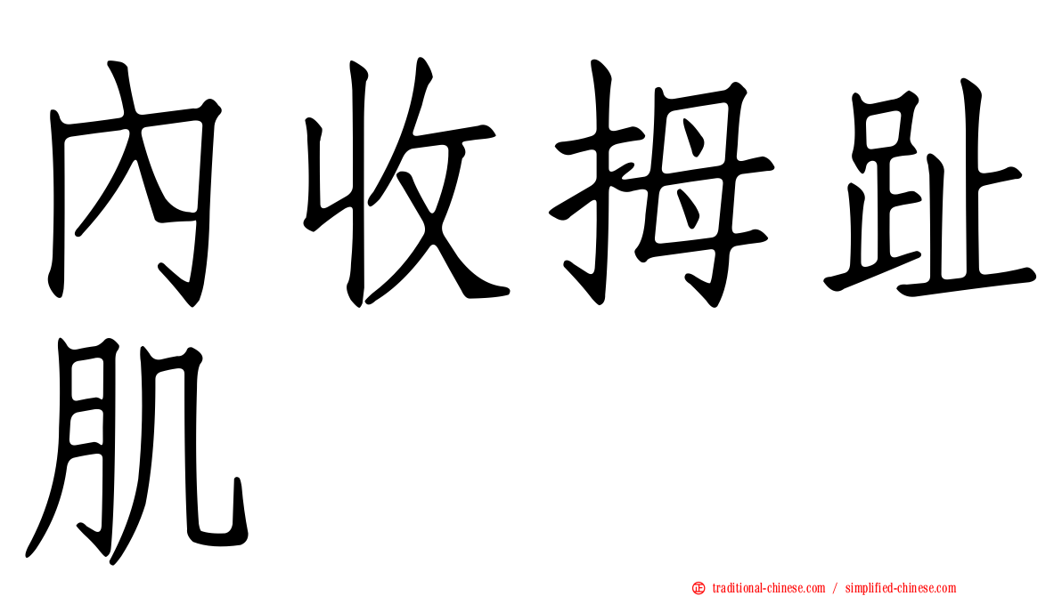 內收拇趾肌