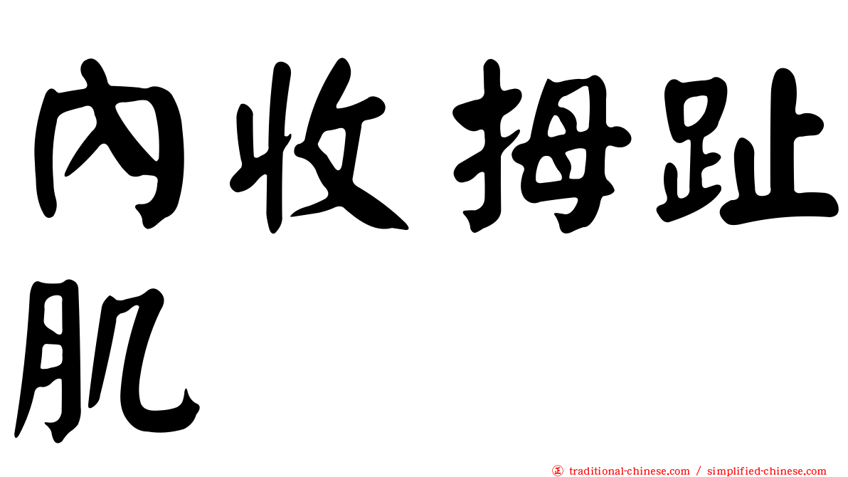 內收拇趾肌
