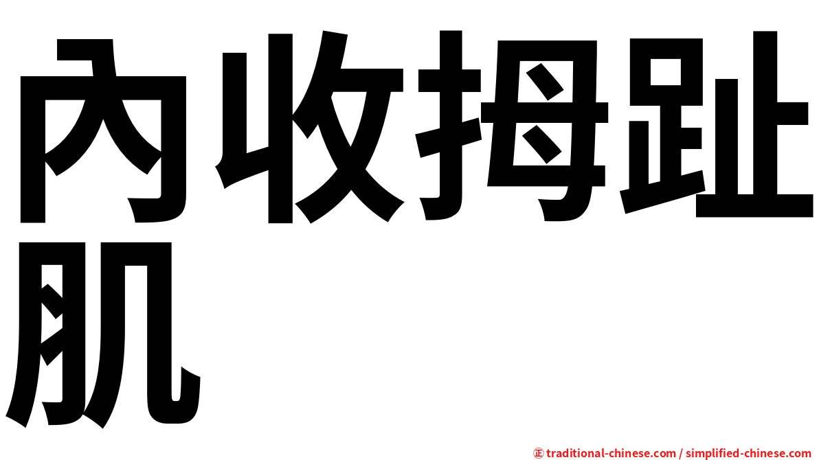 內收拇趾肌