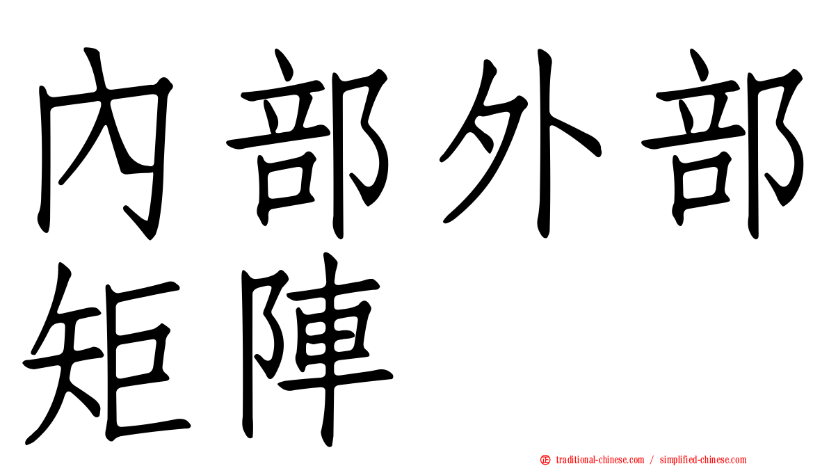 內部外部矩陣