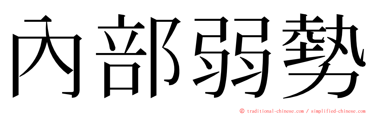 內部弱勢 ming font