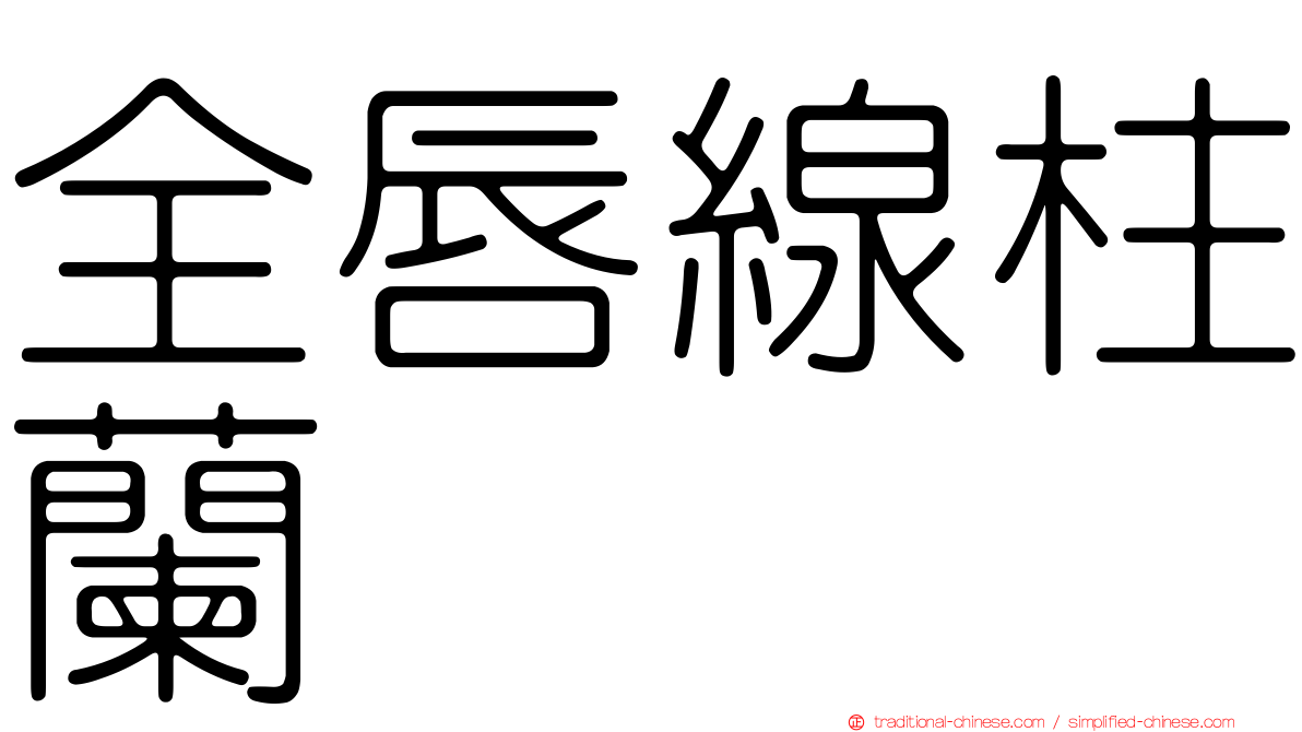 全唇線柱蘭
