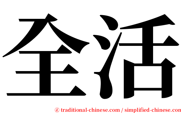 全活 serif font