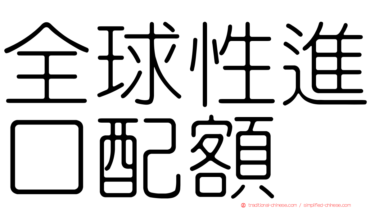 全球性進口配額