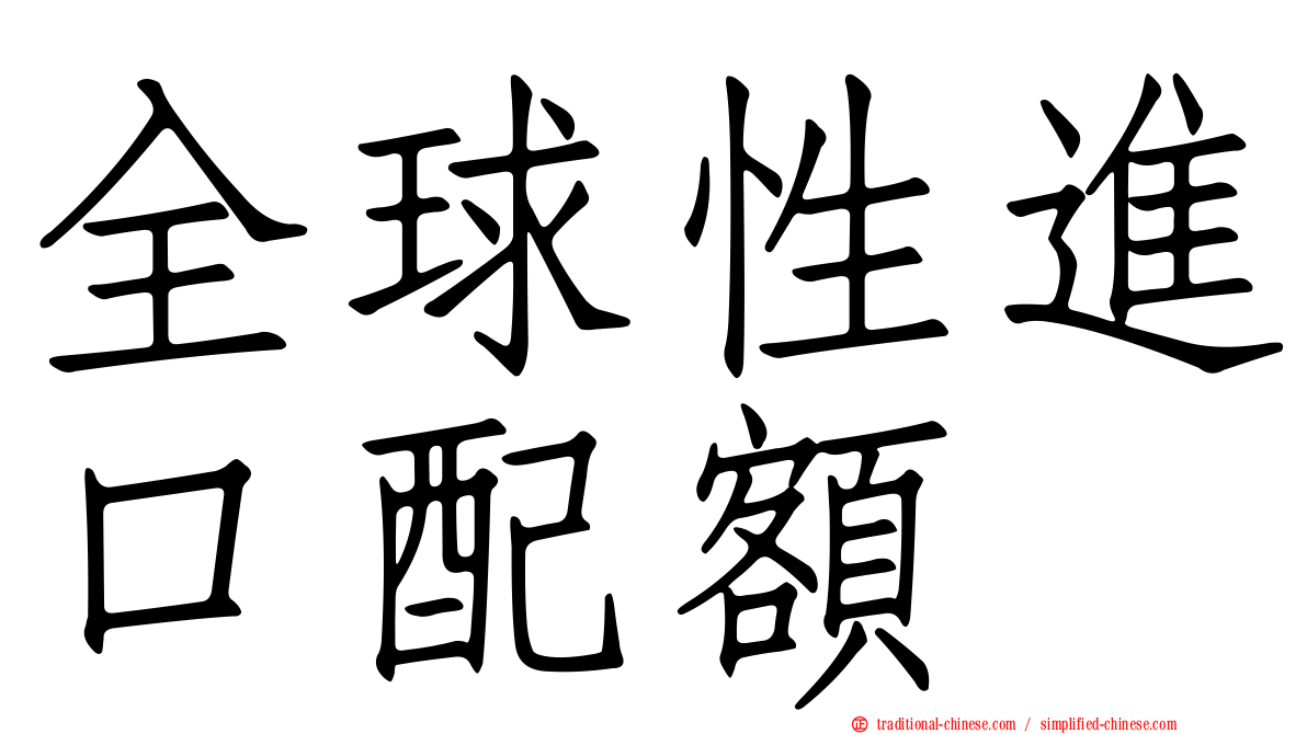 全球性進口配額