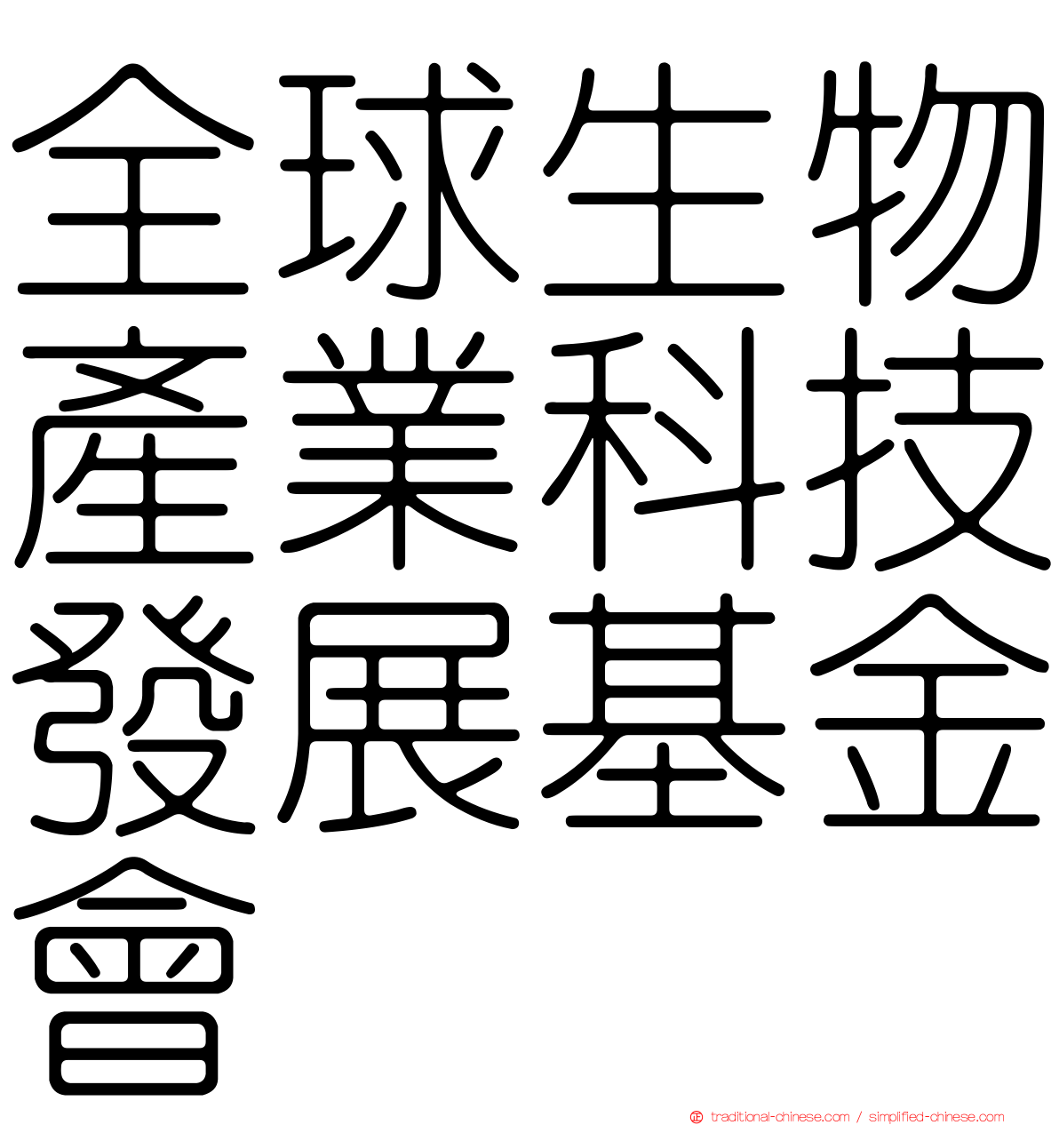 全球生物產業科技發展基金會