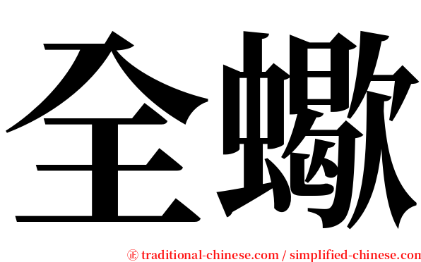 全蠍 serif font