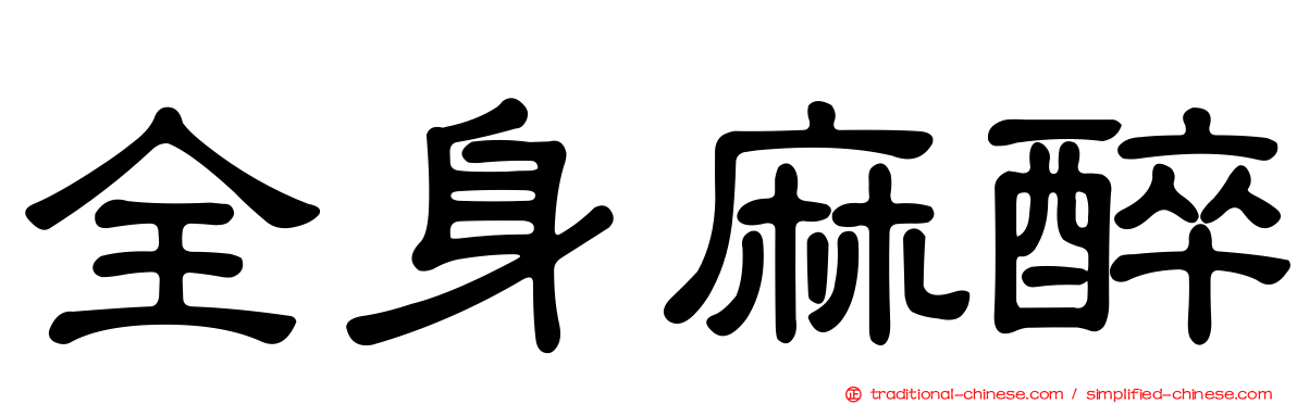全身麻醉