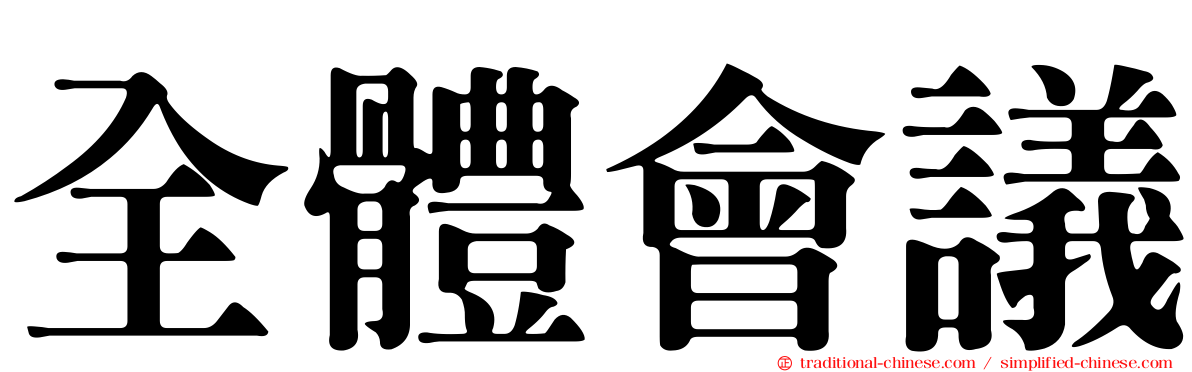 全體會議