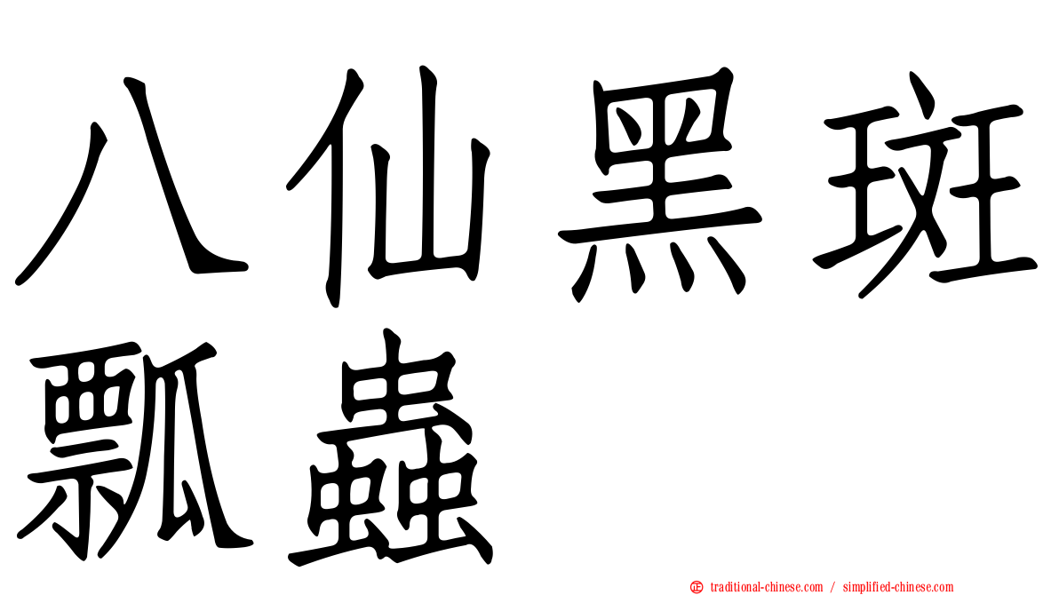 八仙黑斑瓢蟲