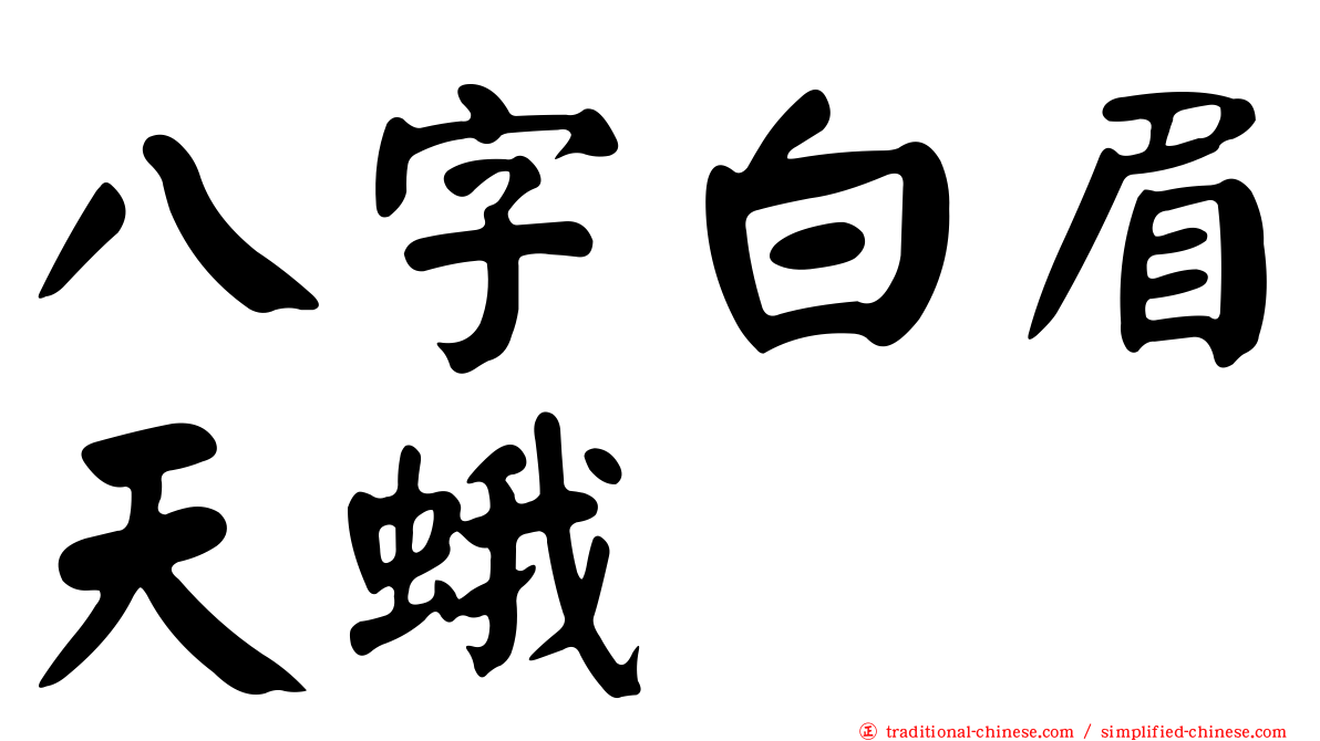 八字白眉天蛾