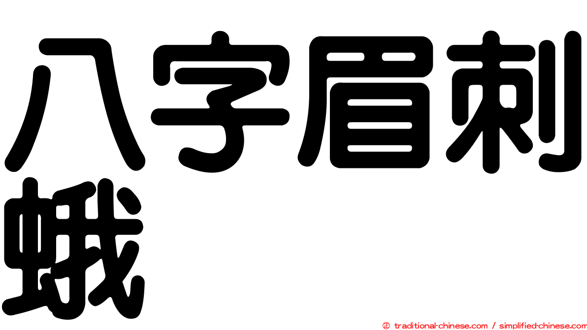 八字眉刺蛾