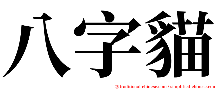 八字貓 serif font