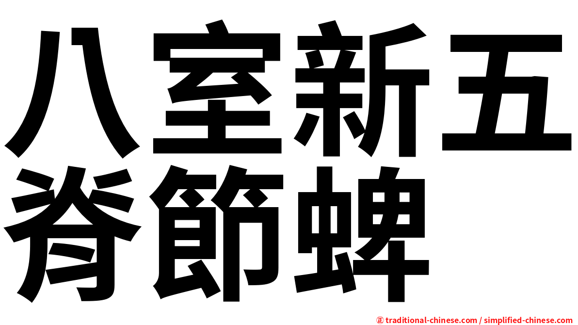 八室新五脊節蜱