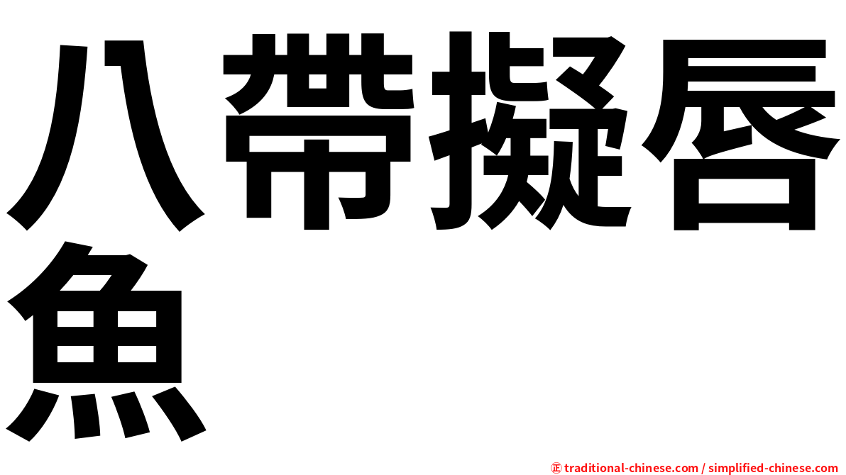 八帶擬唇魚
