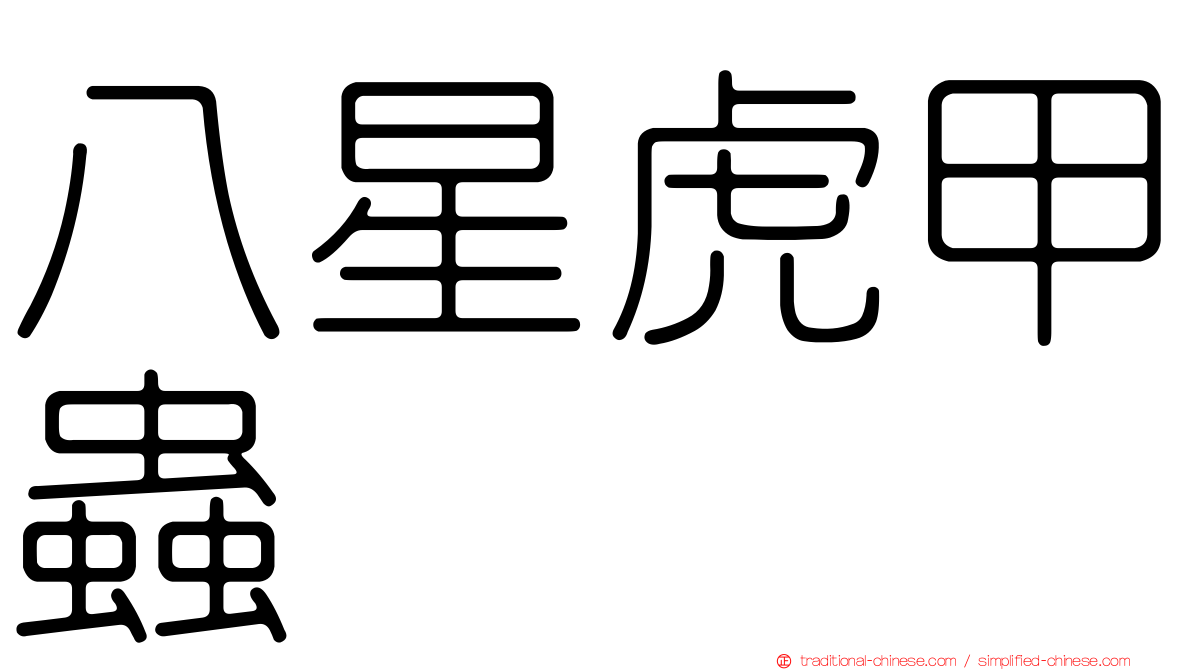 八星虎甲蟲