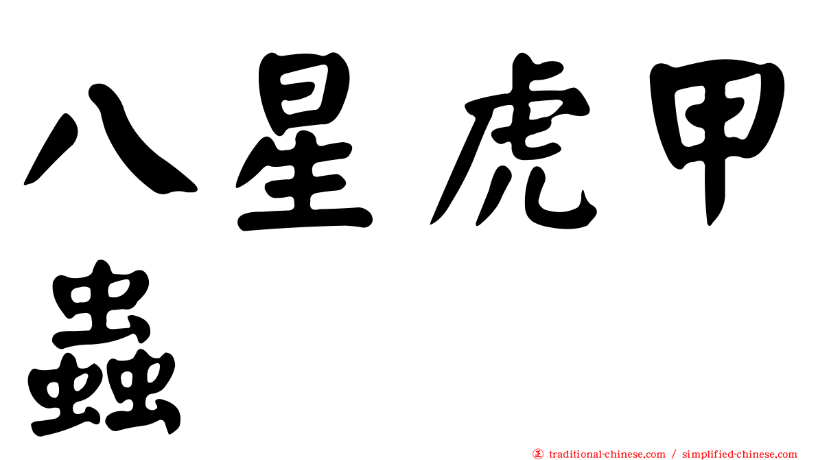 八星虎甲蟲