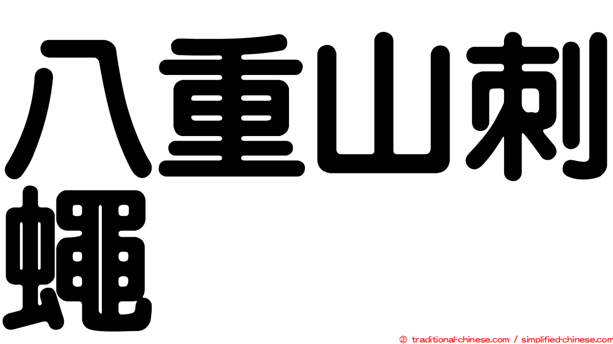 八重山刺蠅