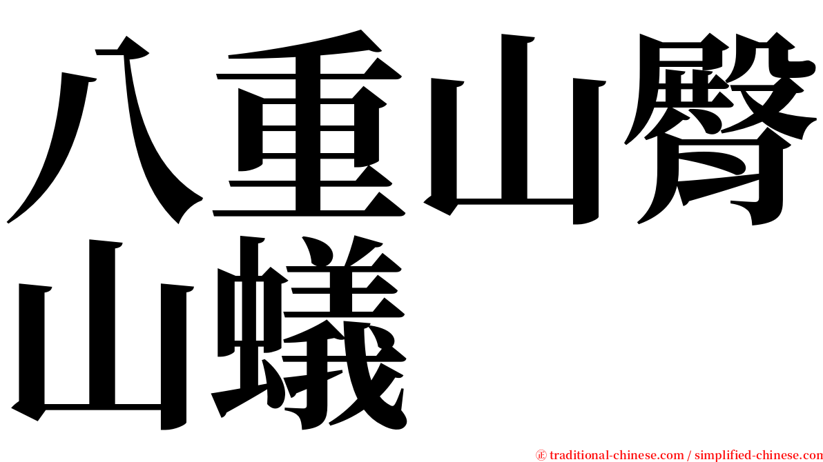 八重山臀山蟻 serif font