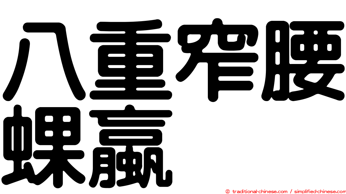 八重窄腰蜾蠃
