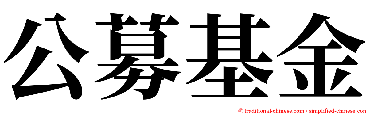 公募基金 serif font