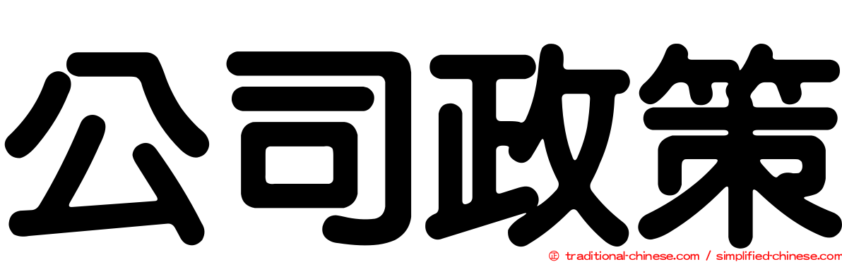 公司政策