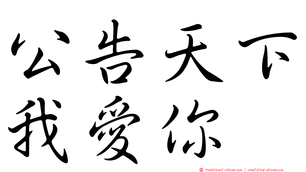 公告天下我愛你