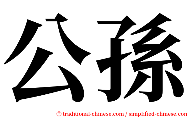 公孫 serif font