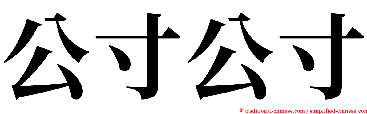 公寸公寸 serif font