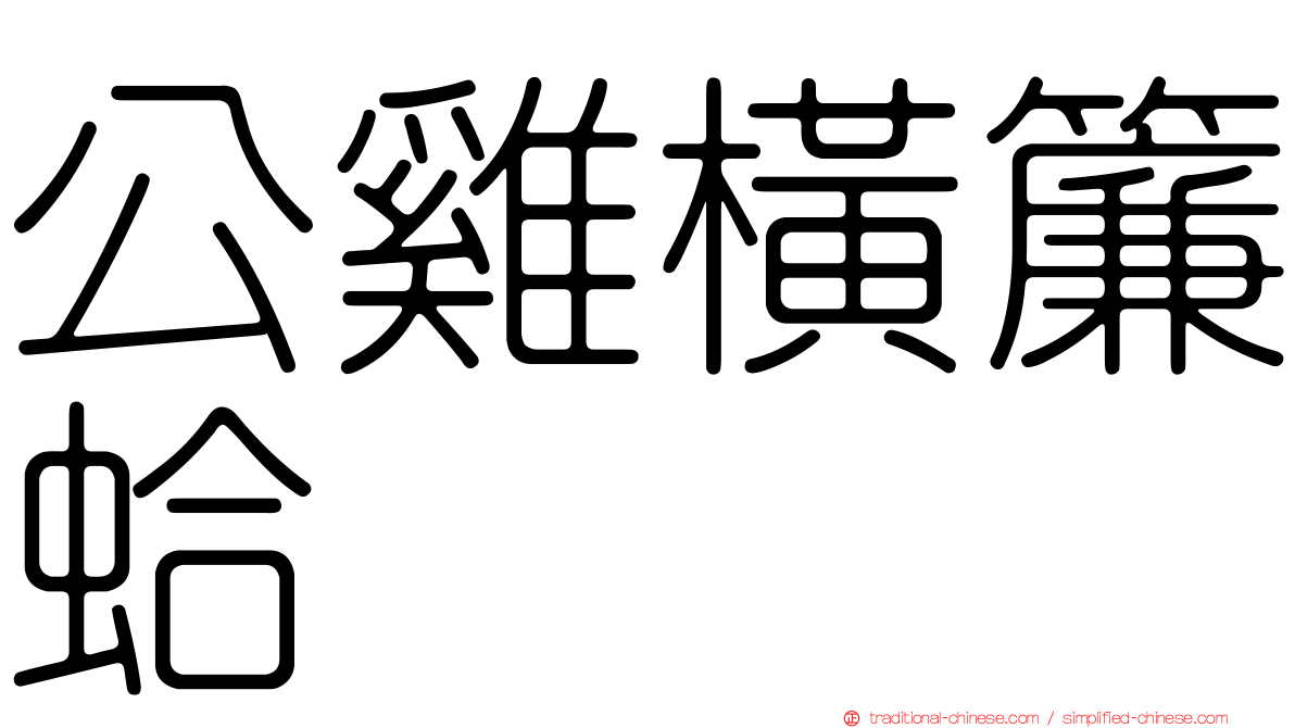 公雞橫簾蛤