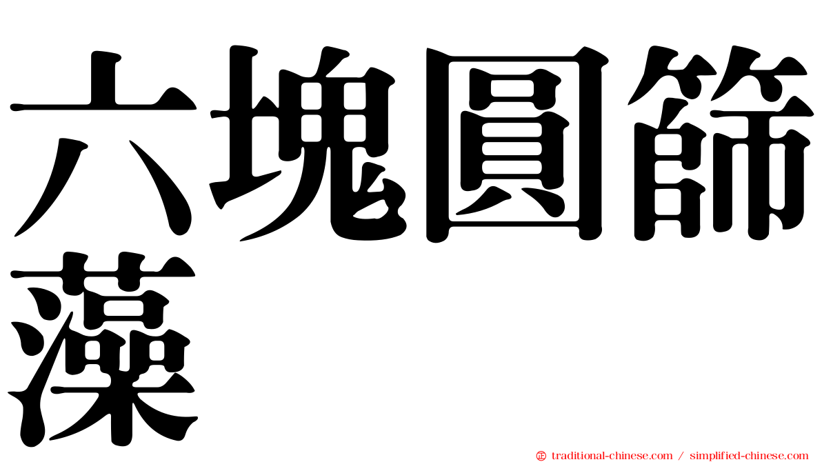 六塊圓篩藻