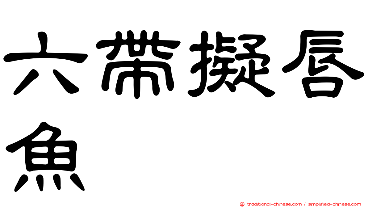 六帶擬唇魚