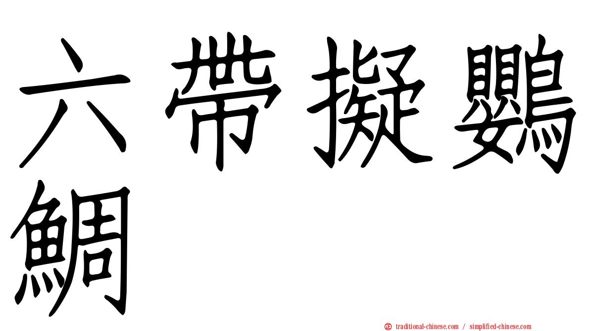 六帶擬鸚鯛