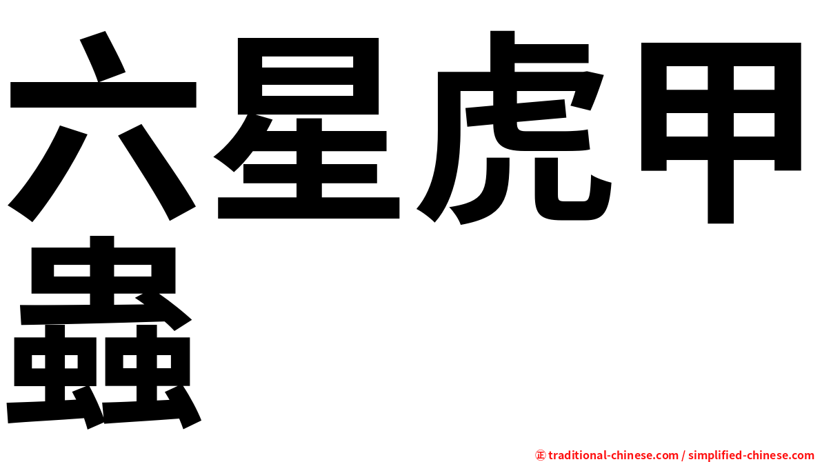 六星虎甲蟲