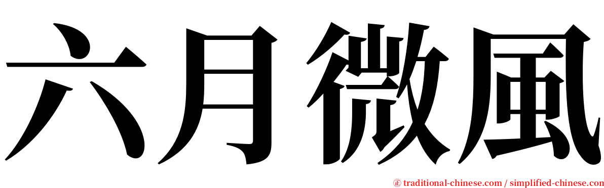 六月微風 serif font