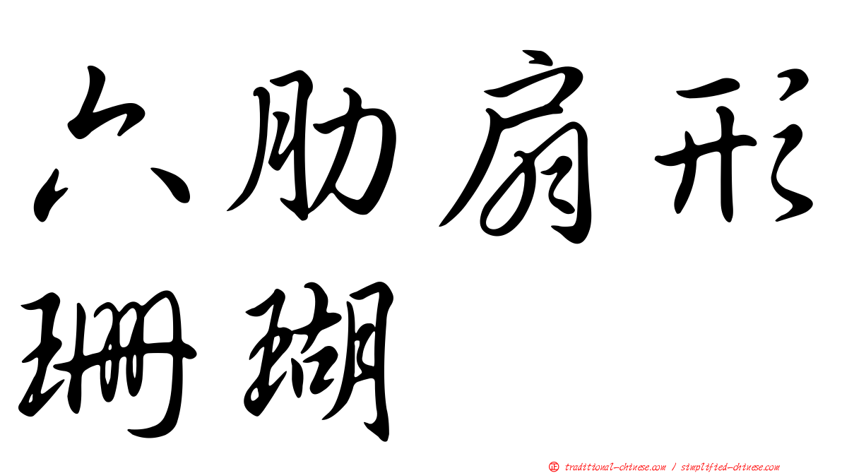 六肋扇形珊瑚