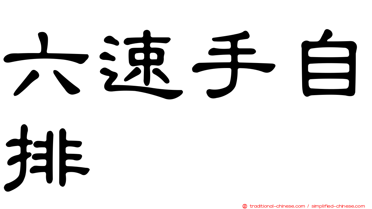 六速手自排