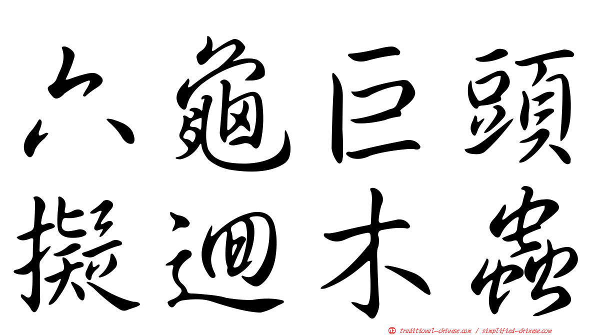 六龜巨頭擬迴木蟲