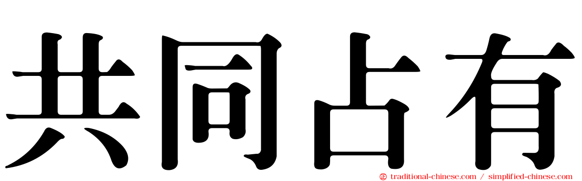 共同占有