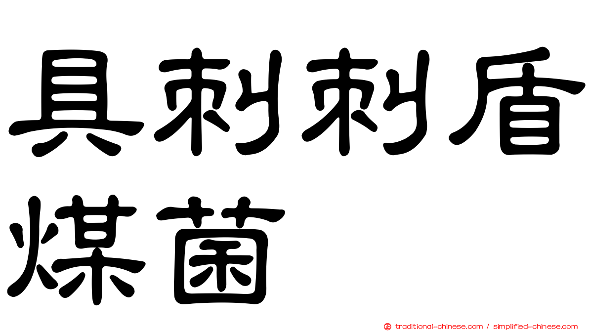 具刺刺盾煤菌