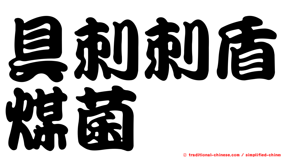 具刺刺盾煤菌