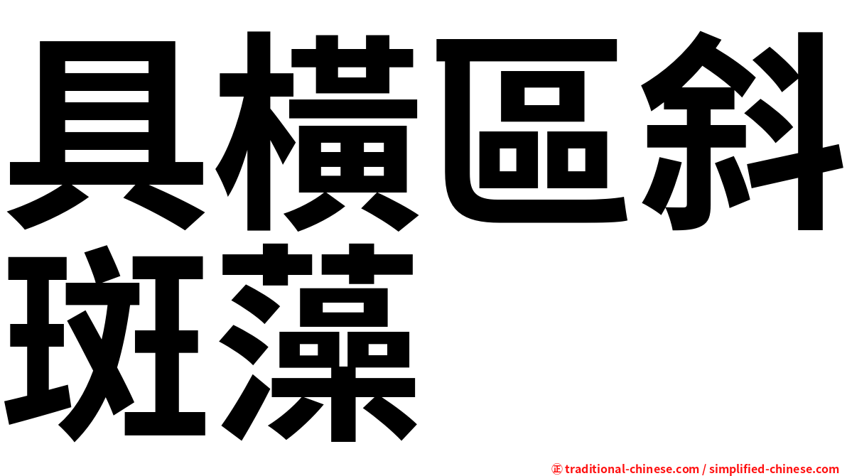 具橫區斜斑藻