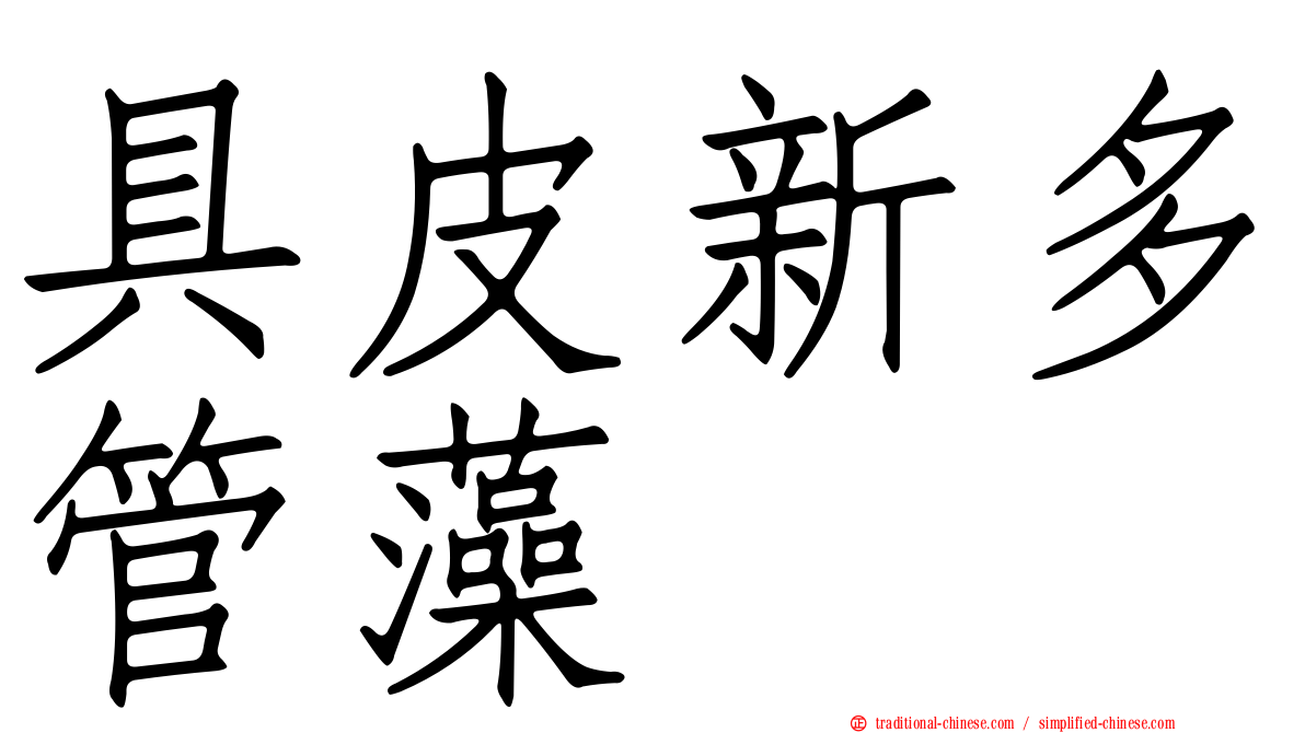 具皮新多管藻