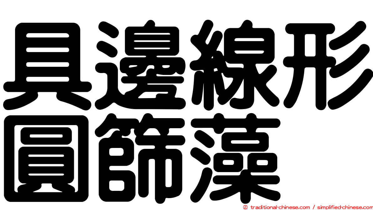 具邊線形圓篩藻
